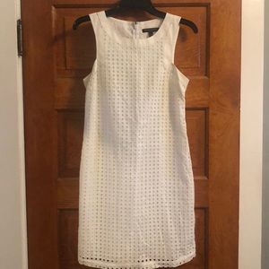 White square eyelet dress